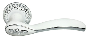 Ручка дверная MORELLI MH-36-CLP W/PC CATHERINE, цвет — белый/хром