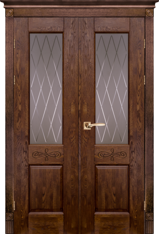 Двери массив стекло. Двери Ока массив дуба. Двери Ока Валенсия античный орех. Двойные деревянные двери. Дверь двустворчатая деревянная.