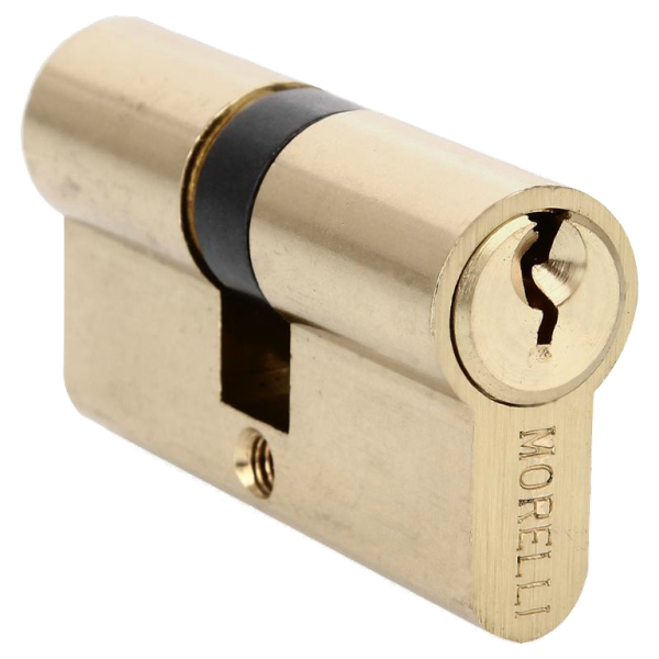 Ключевой цилиндр MORELLI ключ/ключ (60 мм) 60C PG, цвет — золото