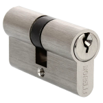 Ключевой цилиндр MORELLI ключ/ключ (60 мм) 60C SN, цвет — белый никель