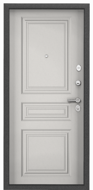 Входная дверь DELTA PRO MP Темно-серый букле графит RGSO / Бьянко CK67