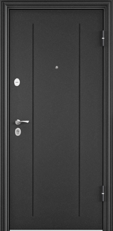 Входная дверь DELTA PRO MP Темно-серый букле графит RGSO / Лиственница белая CK6-CM (с зеркалом)