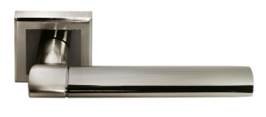 Ручка дверная MORELLI MH-21 SN/BN-S «AGBAR», цвет — белый никель/черный никель