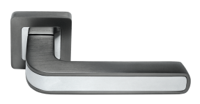 Ручка дверная MORELLI MH-46 GR/CP-S55, цвет — графит/полированный хром