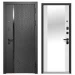 Входная дверь Luxor 2МДФ Ромбы Вертикаль Зеркало