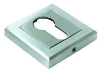 Накладки на ключевой цилиндр MORELLI MH-KH-S SC/CP, цвет — матовый хром/полированный хром