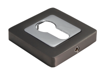 Накладки на ключевой цилиндр MORELLI MH-KH-S55 GR/PC, цвет — графит/полированный хром