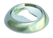 Накладки на ключевой цилиндр MORELLI MH-KH SN/CP, цвет — белый никель/хром