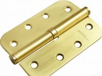 Петля MORELLI стальная разъёмная скругленная MSD-C 100X70X2.5 SG L/R, цвет — матовое золото