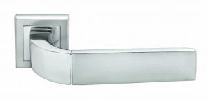 Ручка дверная MORELLI MH-27 SC/CP-S «W», цвет — матовый хром/полированный хром