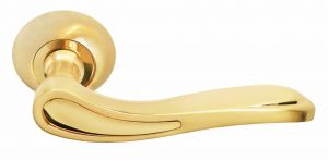Ручка дверная MORELLI MH-26 SG/GP «LONDON EYE», цвет — матовое золото/золото