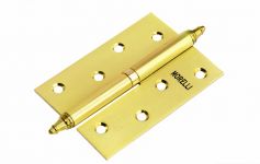 Петля MORELLI стальная разъемная с короной MS 100X70X2.5 L/R SG, цвет — матовое золото