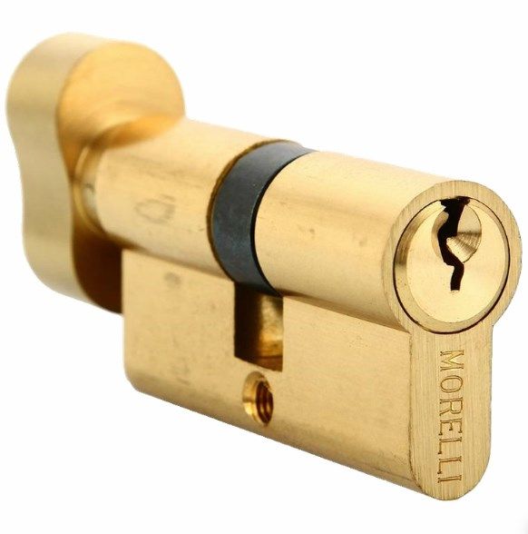 Ключевой цилиндр MORELLI с поворотной ручкой (60 мм) 60CK PG, цвет — золото