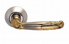 Ручка дверная ARCHIE S010 112HH белый никель/ золото