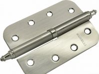 Петля MORELLI стальная разъёмная скругленная с короной MS-C 100X70X2.5 SN L/R, цвет — белый никель