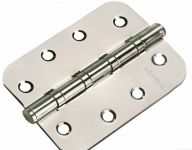 Петля MORELLI стальная универсальная скругленная MS-C 100X70X2.5-4BB SN, цвет — белый никель