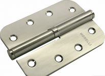 Петля MORELLI стальная разъёмная скругленная MSD-C 100X70X2.5 SN L/R, цвет — белый никель