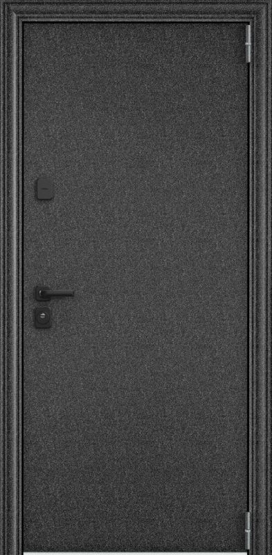 Входная дверь SUPER OMEGA PRO MP Чёрный шёлк / Бетон известковый OP-MM (с зеркалом)